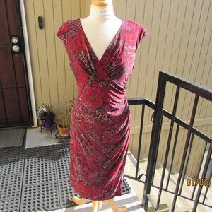 #747  NEW WOMAN'S COMFY PRINT DRESS BY RALPH LAUREN  (SIZE 14)